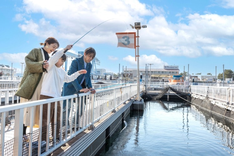 うみファームの魚釣り体験
