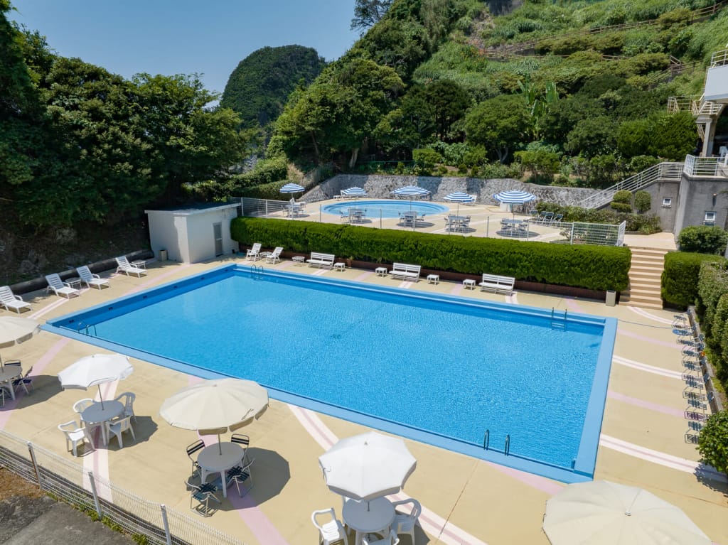 堂ヶ島ニュー銀水の屋外プール