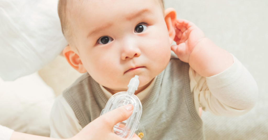 鼻水吸引器は何歳から何歳まで?いらない?電動と手動の違い・メルシーポットの選び方と楽天で買える4点