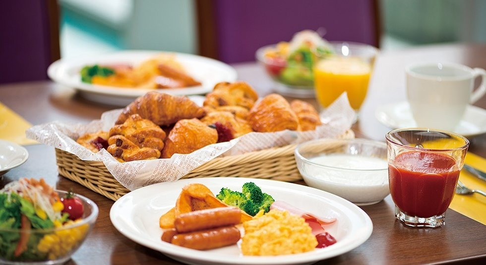 リラッサの朝食ブッフェの料理