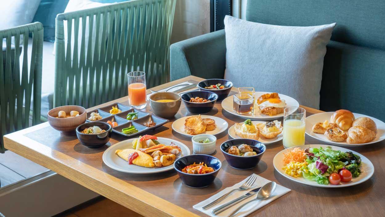 Primroseの朝食ブッフェの一例